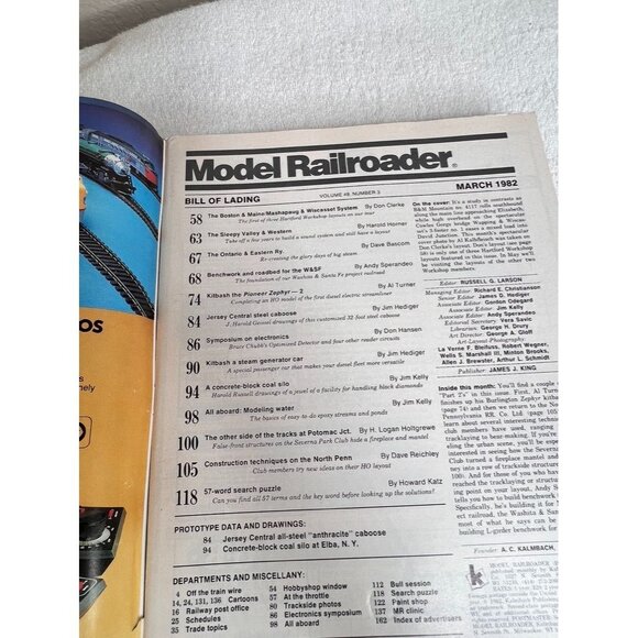 Model Railroader Magazines Lot of 3 Issues Vintage 1982 April March January - Picture 5 of 7